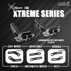 X2-00133 Graphite Body Mount Plate For Xtreme Xpress 2pcs