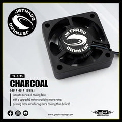 YA-0745BK Jetnado Charcoal 400 Super High Speed Fan (40 x 40 x 10mm)