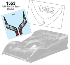 1553 1/10 Pan Car Body 235mm