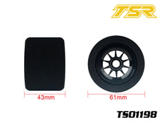 TS01198 1/10 Pre-Glued Foam Tire Rear 25Sh