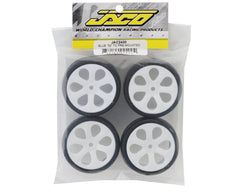 Jaco Pre-Mounted Touring Car Carpet Tires (4) (Blue) JAC2400