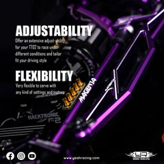 MGT-0001 Magenta Aluminum Conversion Kit For Tamiya TT02 Purple