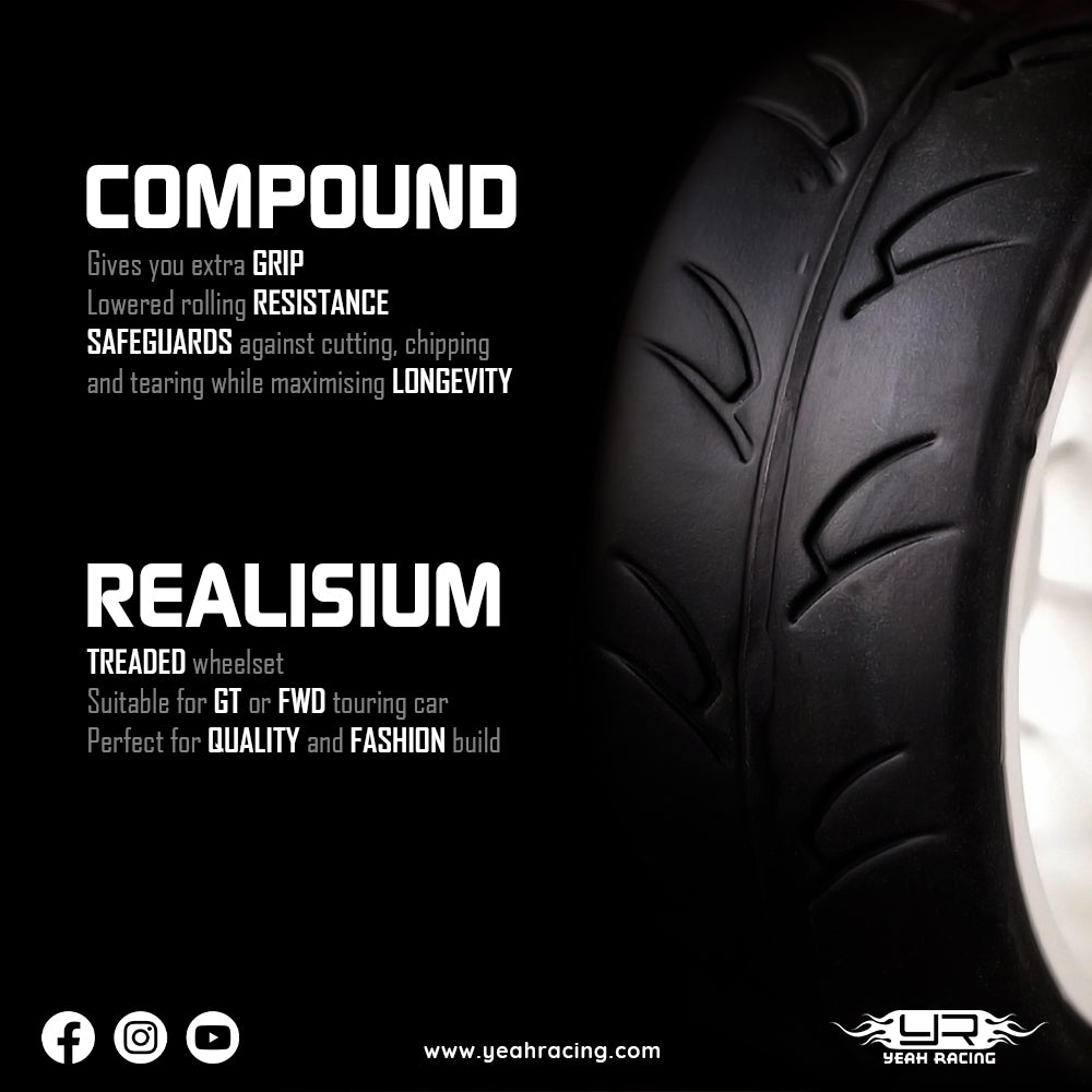 Yeah Racing WL-0172WH Zero-Max S01 Street Compound Wheel 24mm For 1/10 Touring