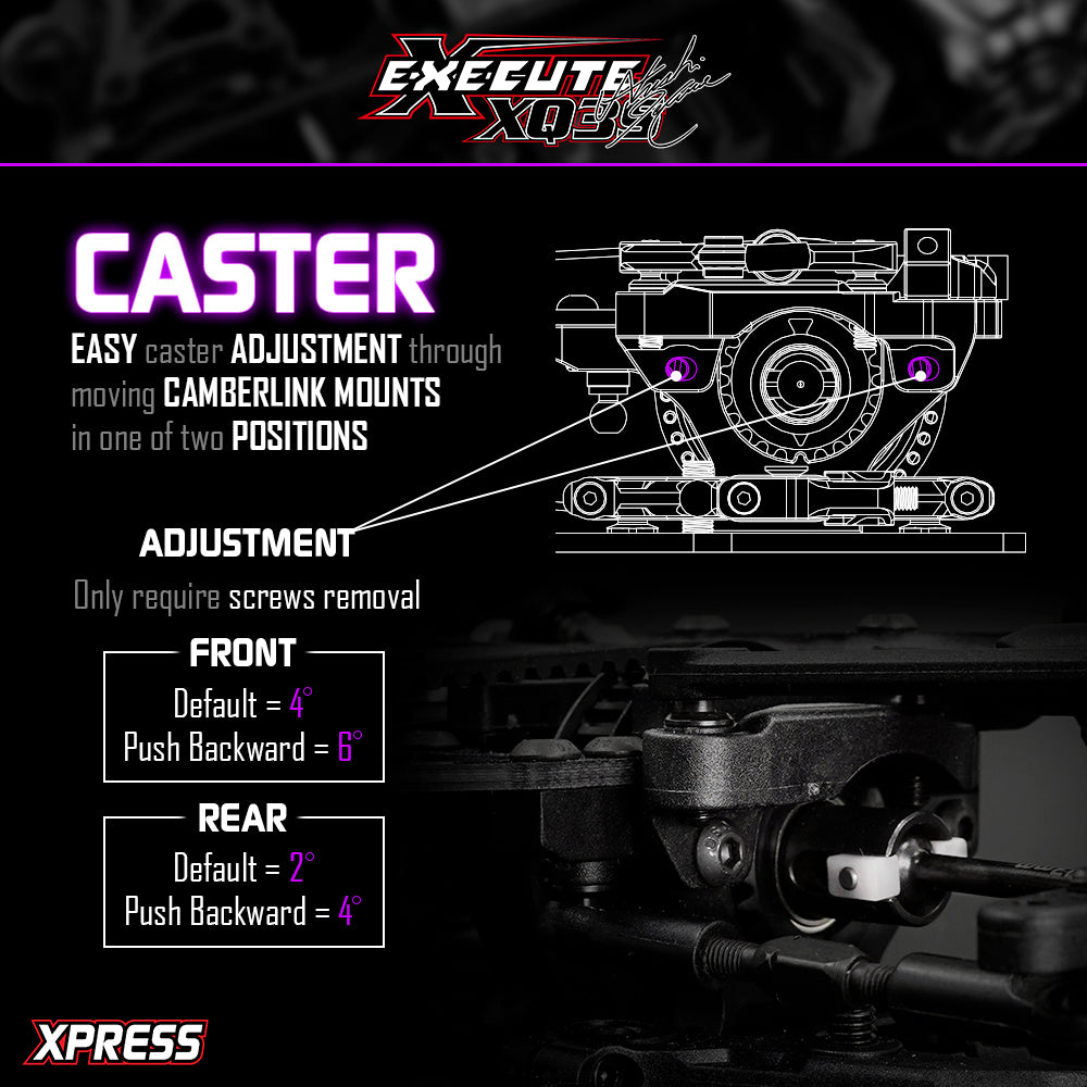 XP-90051 Execute XQ3S 1/10 Sport Touring Car Kit Purple Hara Limited Edition