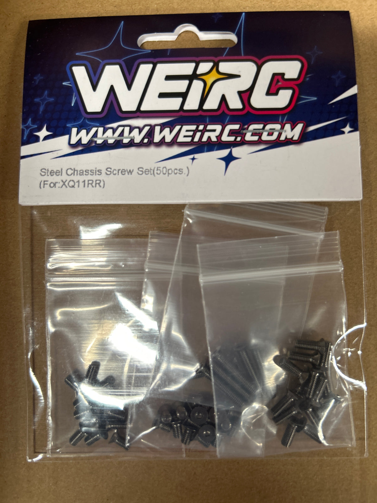 WEiRC 1.2mm Spring Steel Chassis Screw Set Xpress XQ11RR XQ11R XQ11 XQ3S