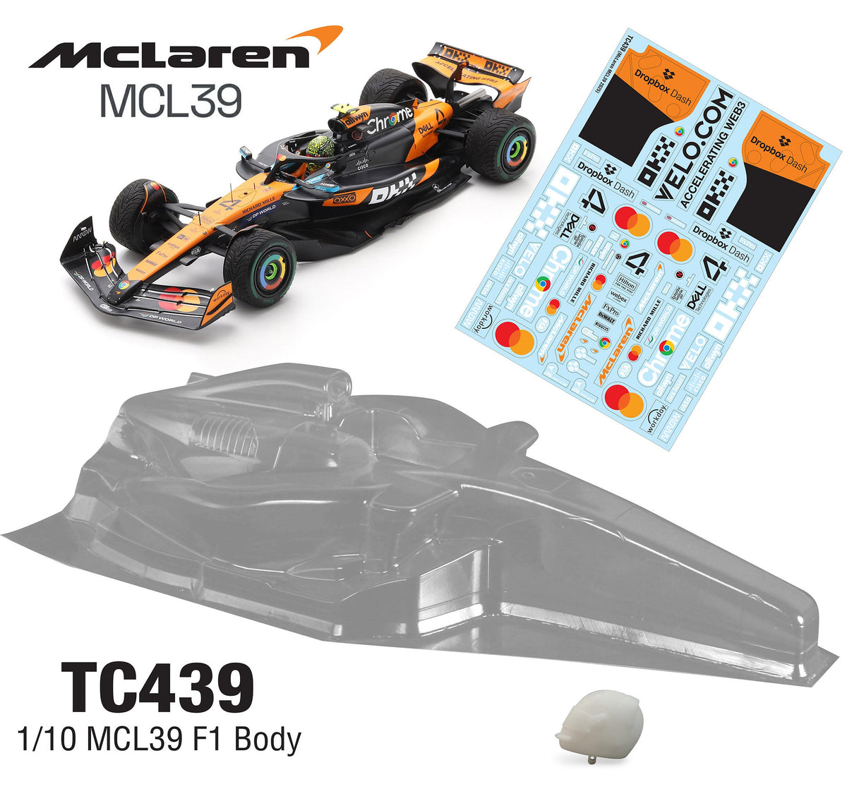 TC439 1/10 MCL39 F1 Body