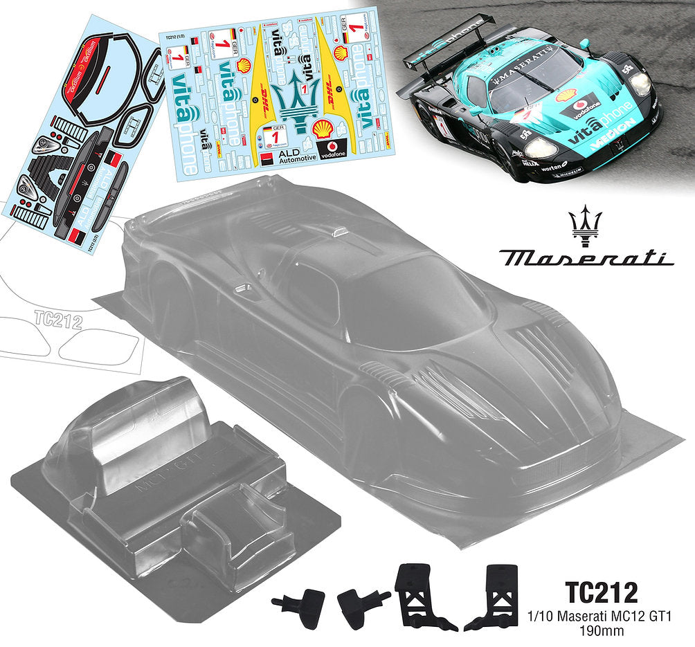 TC212 1/10 Maserati MC12 GT1, 190mm