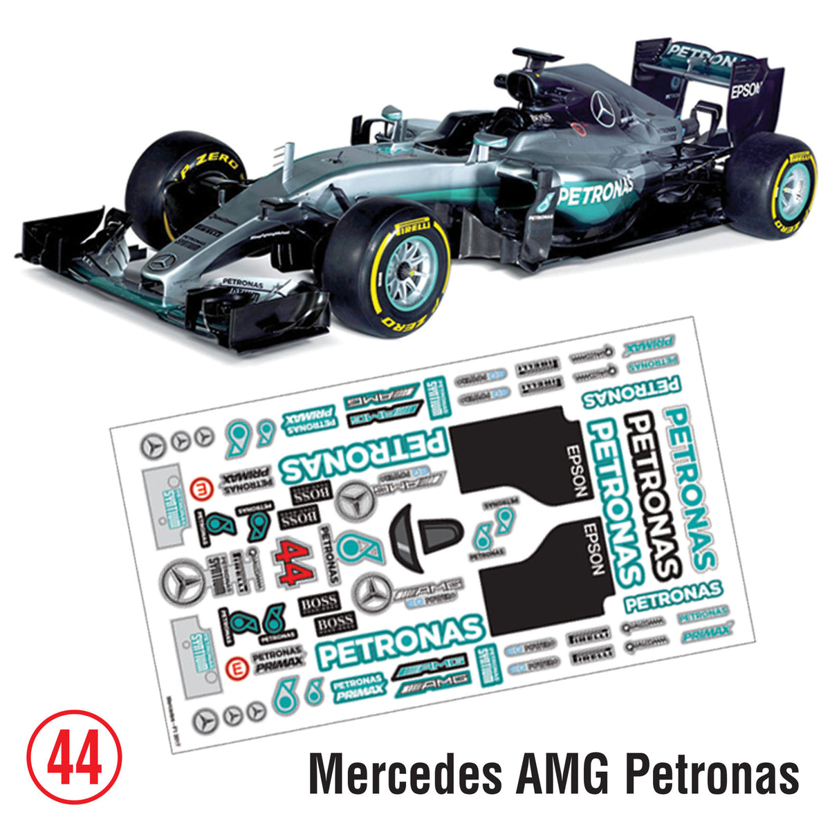 F1 Sticker Mercedes AMG Petronas