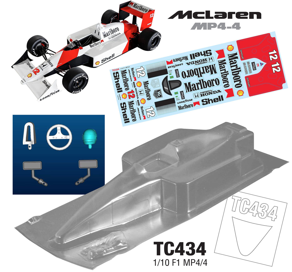 TC434 1/10 F1 MP4/4