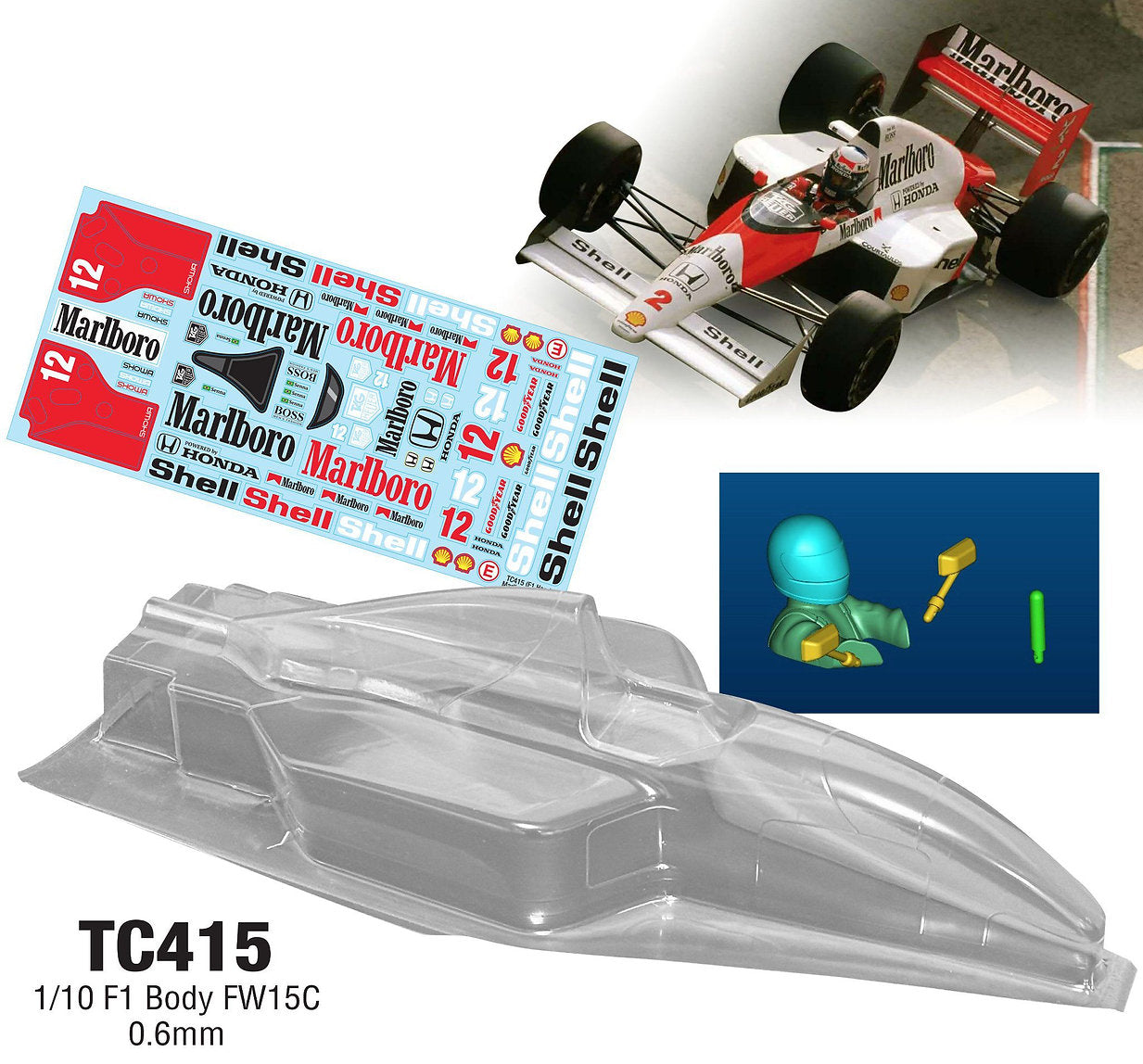 TC415 1/10 F1 Williams FW15C, 0.6mm