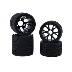 XCE-3025.2 R12 1/12th Rubber Tires (4) Pre-Mounts