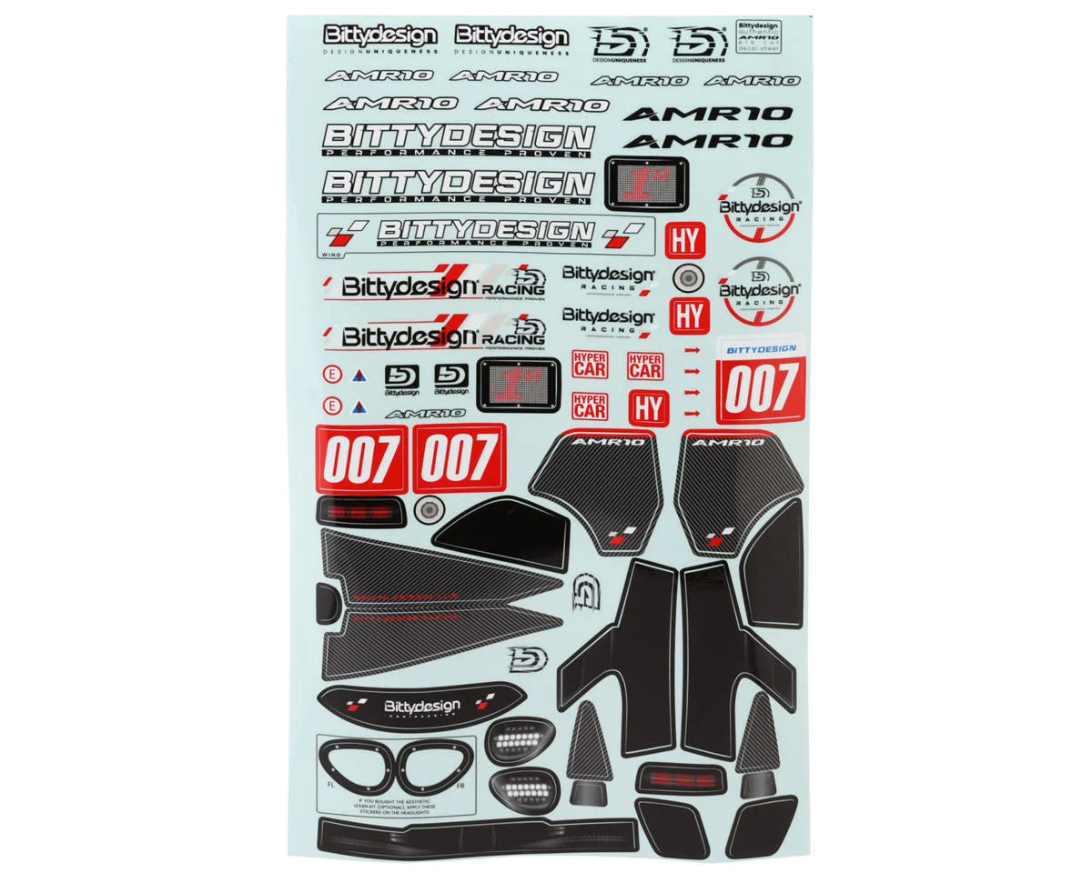 BDYLMH-190AMR10 Bittydesign AMR10 Hypercar 1/10 Touring Car Body (Clear) (190mm) (Lightweight)