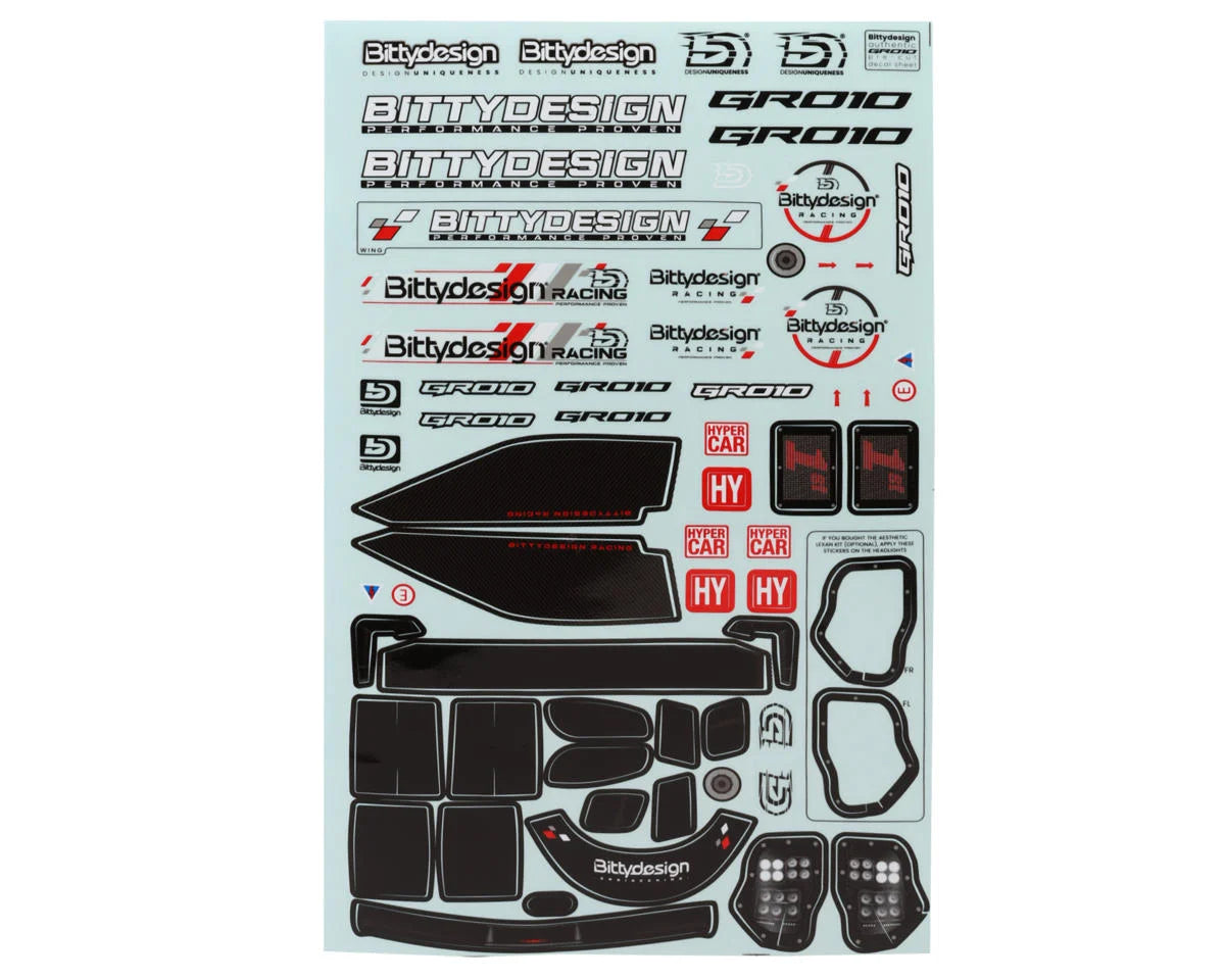 BDYLMH-190GR010 Bittydesign GR010 Hypercar 1/10 Touring Car Body (Clear) (190mm) (Lightweight)