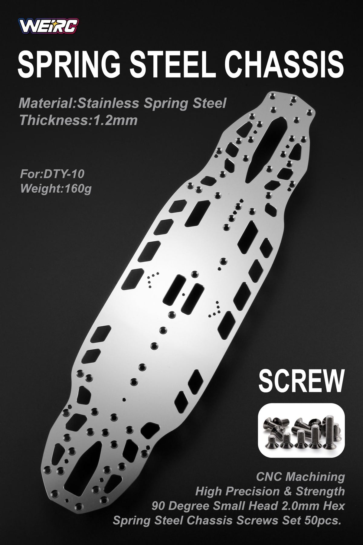 WEiRC 1.2mm Spring Steel Chassis Destiny DTY-10
