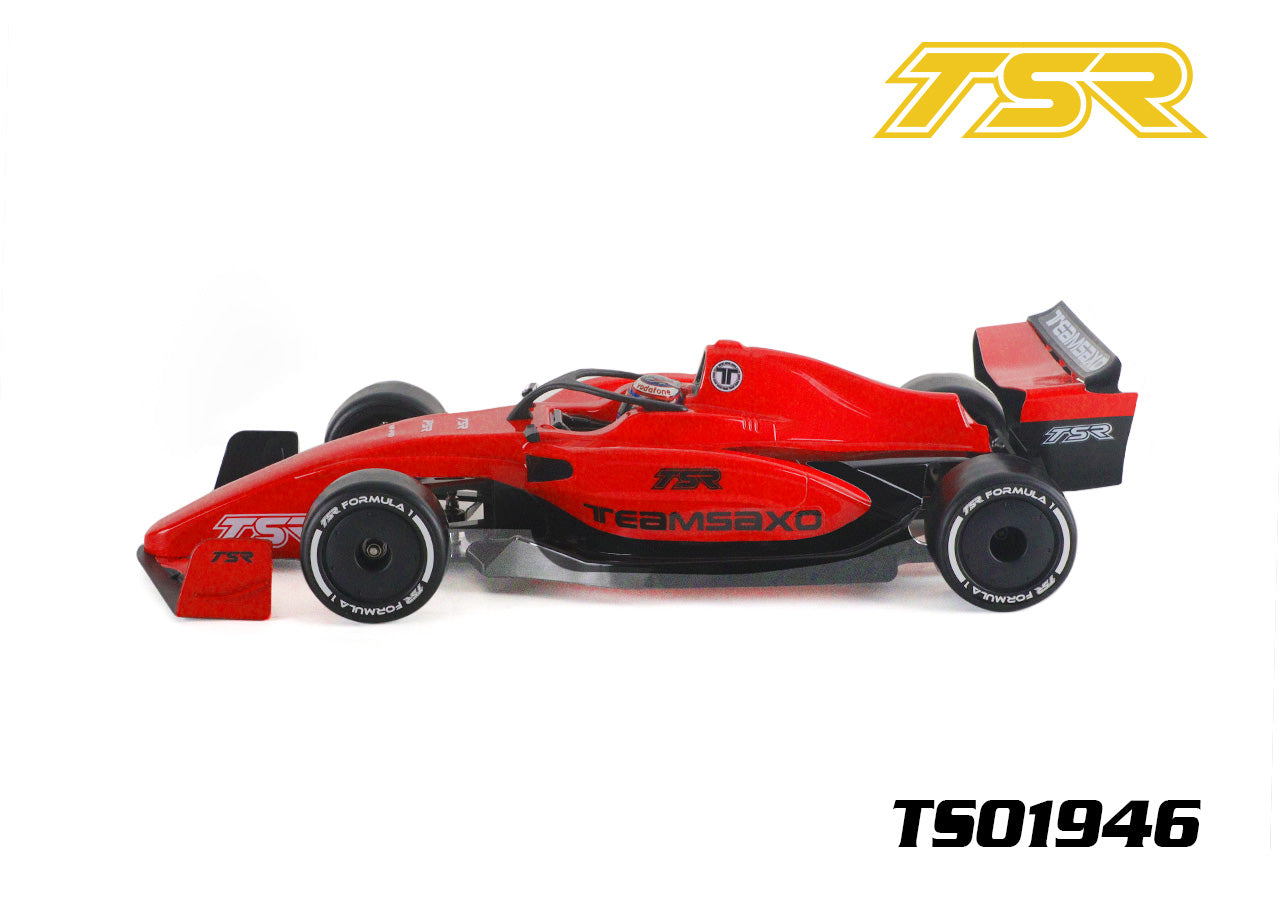 TS01946 1/10 New F1 Body Shell W/Helmet, Halo and Mirrors.