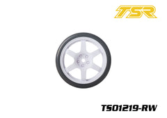 TS01219, 1:10 Pre-Mounted Touring Car Rubber Asphalt Slick Tires