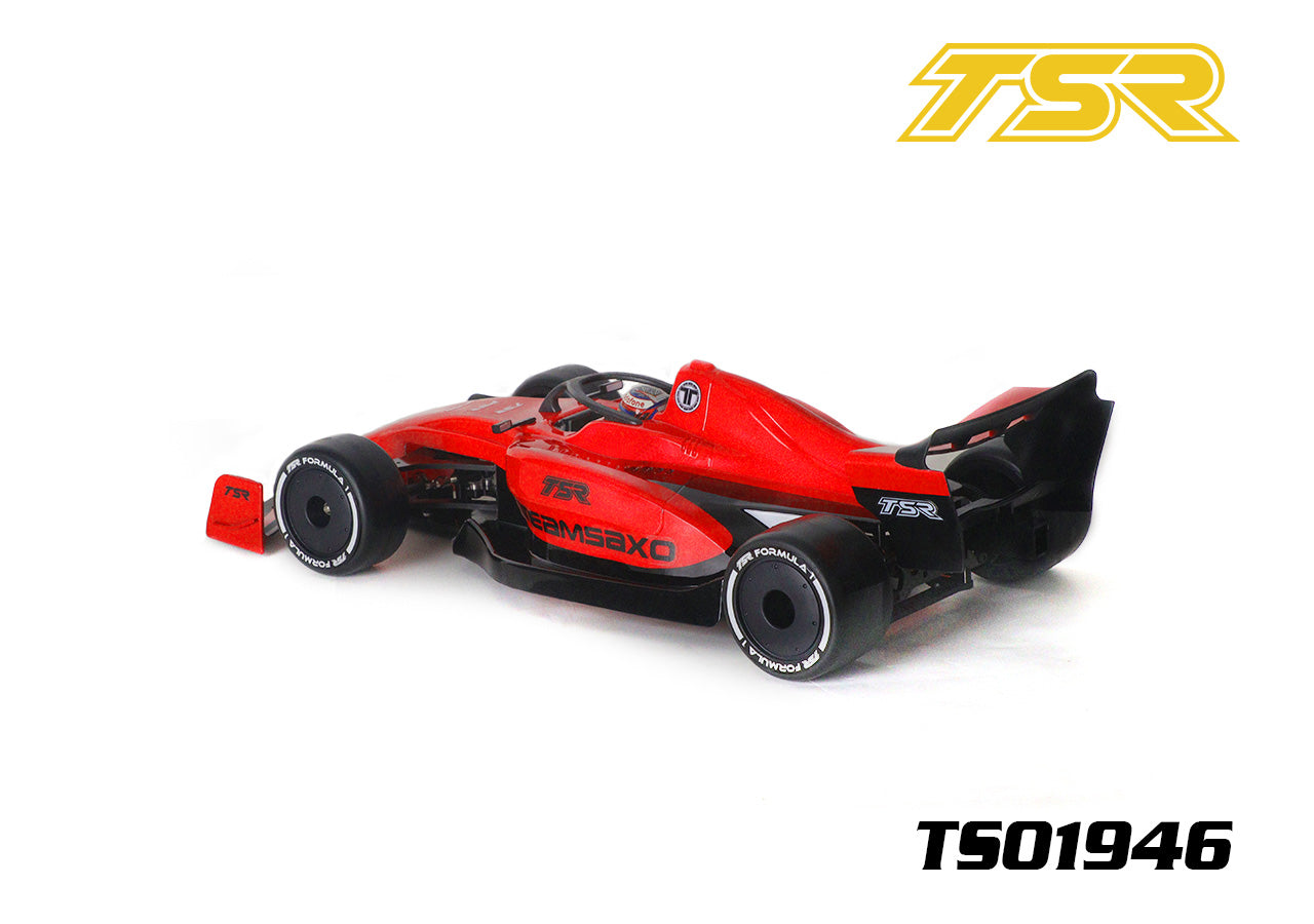 TS01946 1/10 New F1 Body Shell W/Helmet, Halo and Mirrors.
