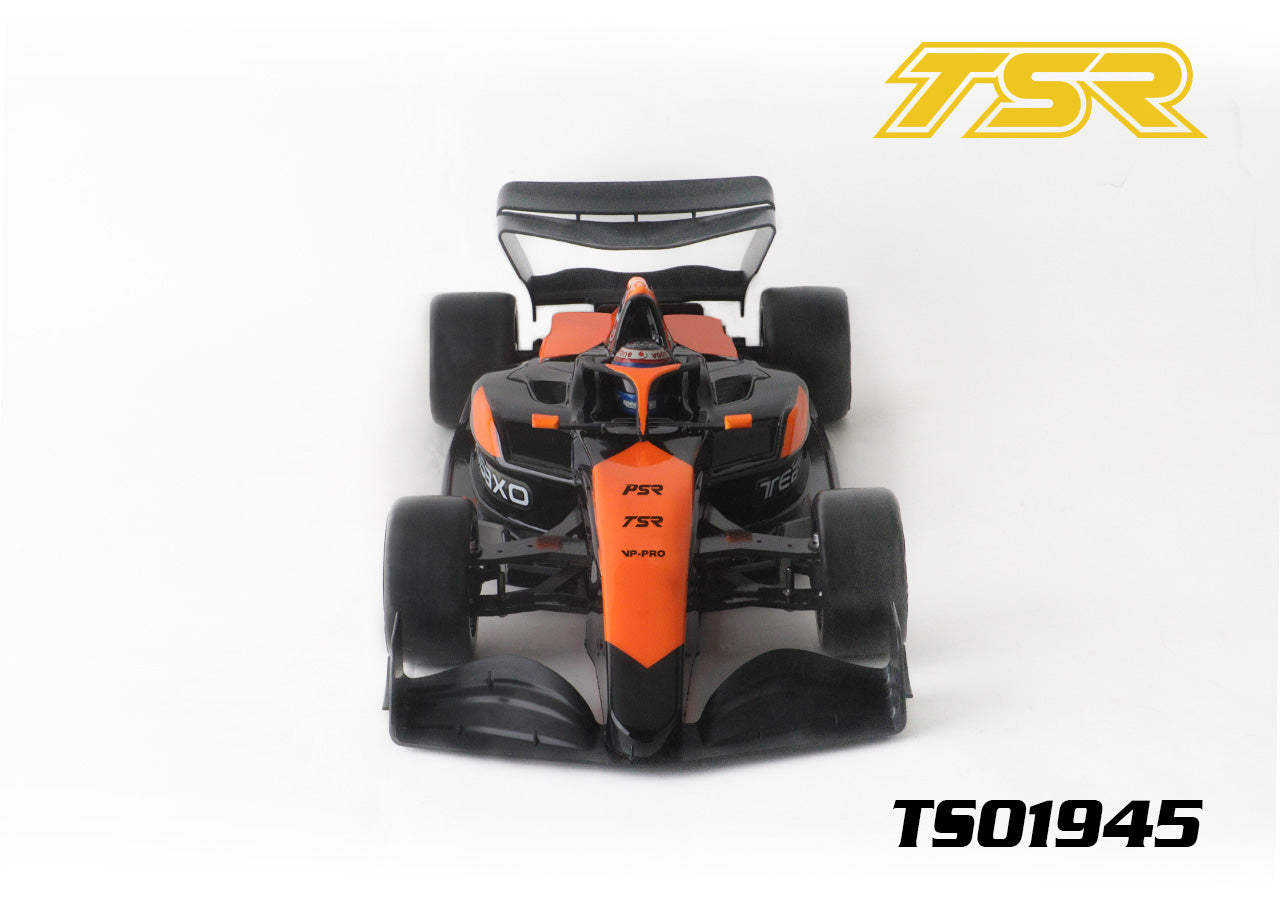 TS01945 1/10 New F1 Body Shell W/Helmet, Halo and Mirrors.