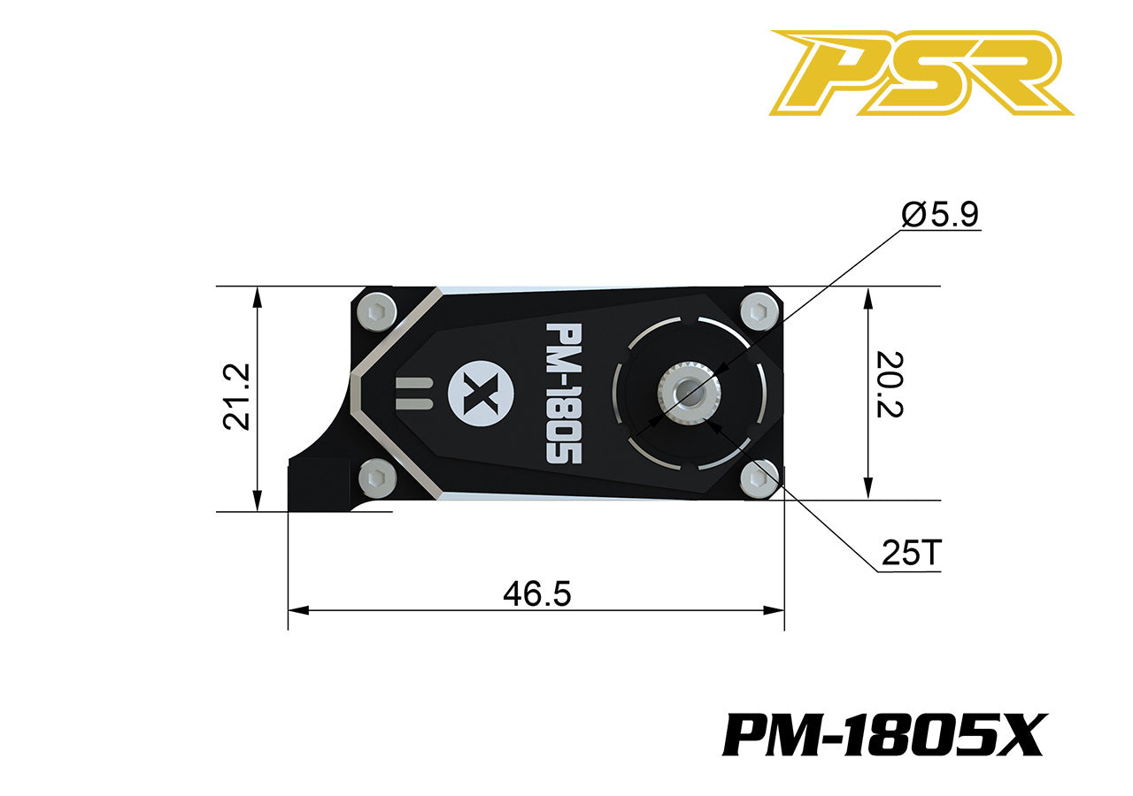 PM-1805X New Brushless Motor HV Waterproof Low Profile Digital Servo