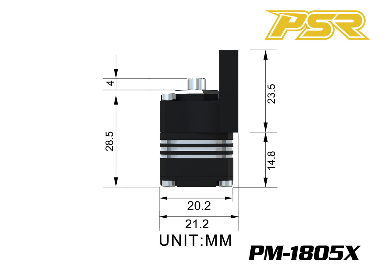 PM-1805X New Brushless Motor HV Waterproof Low Profile Digital Servo