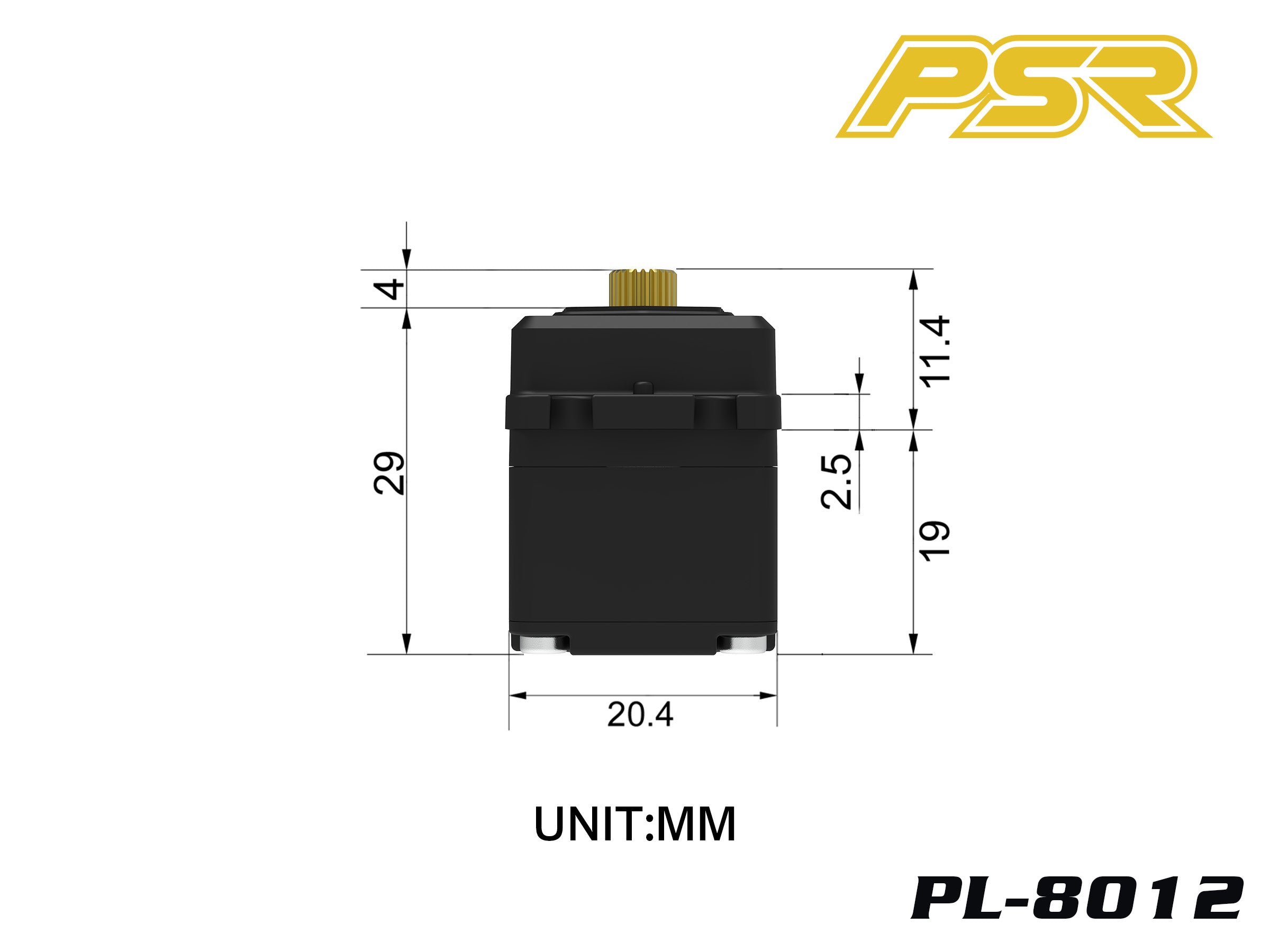 PL-8012HV DC Motor HV Waterproof Low Profile Digital Servo