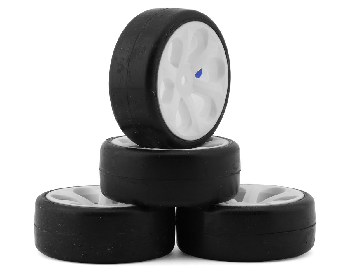 Jaco Pre-Mounted Touring Car Carpet Tires (4) (Blue) JAC2400