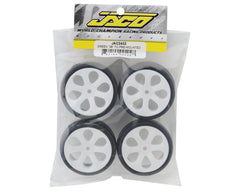Jaco Pre-Mounted Touring Car Carpet Tires (4) (Green) JAC2402