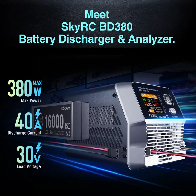 BD380 SKYRC 380W Battery Discharger with Real-Time Data