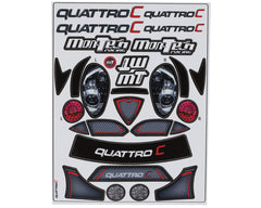 MTB-022-016L Mon-Tech Quattro C GT12 La Leggera 1/12 GT Body (Clear)