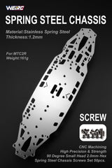 WEiRC 1.2mm Spring Steel Chassis Mugen MTC2R
