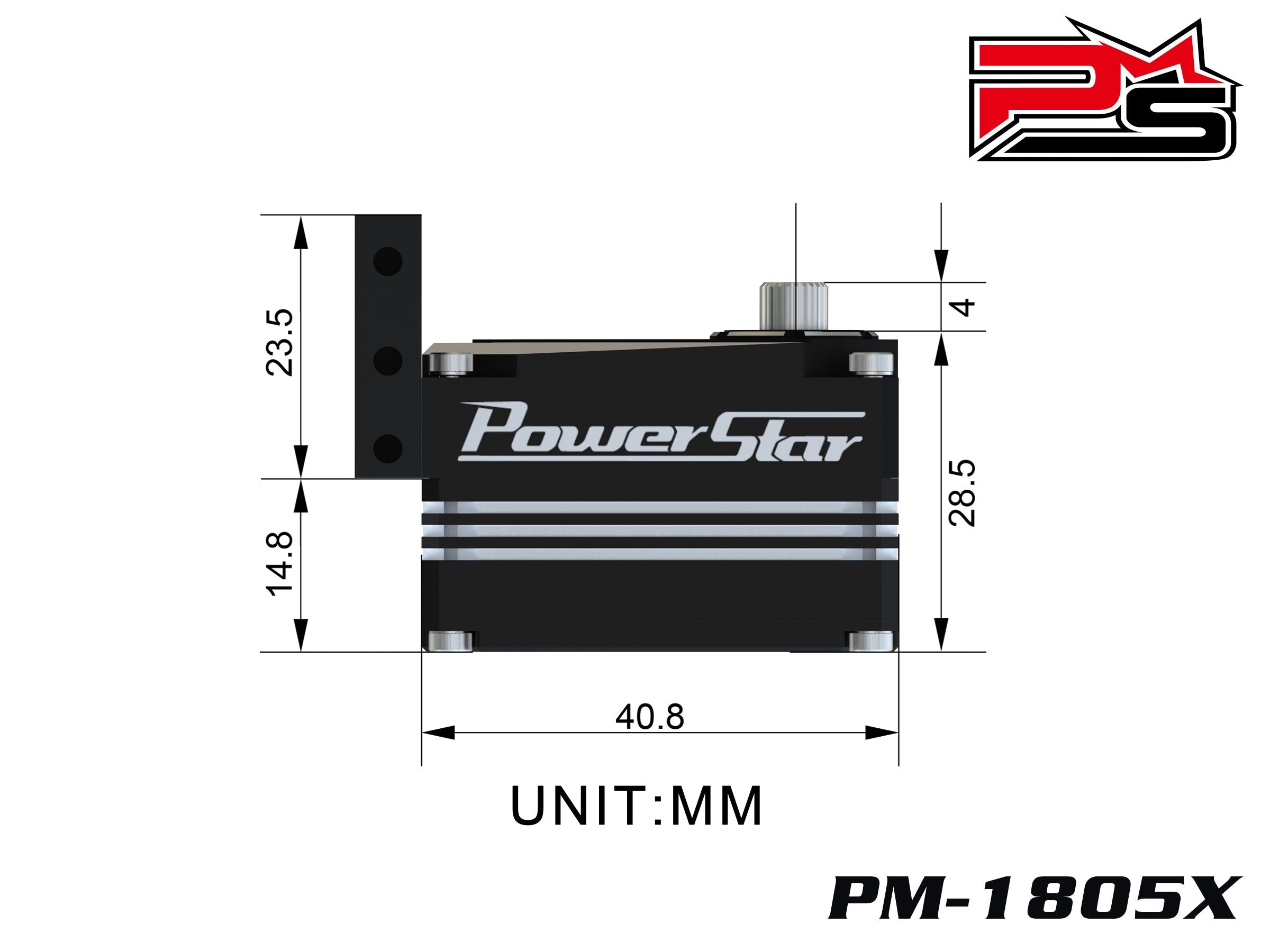 PM-1805X New Brushless Motor HV Waterproof Low Profile Digital Servo