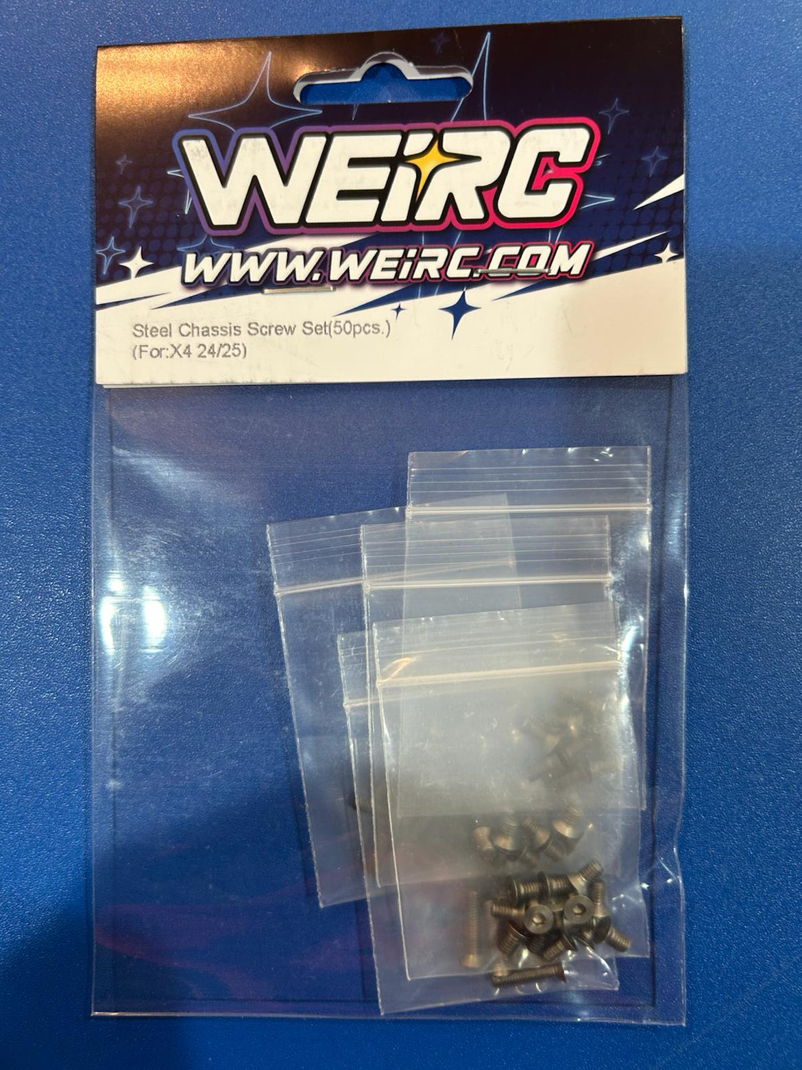WEiRC 1.2mm Spring Steel Chassis Screw Set Xray X4 '24/'25