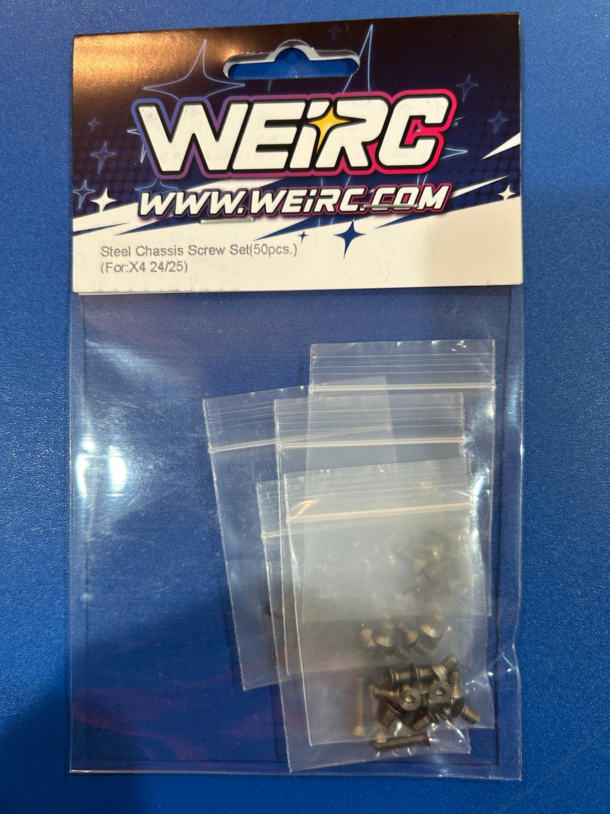 WEiRC Spring Steel Chassis Screw Set Xray X4 '24/'25