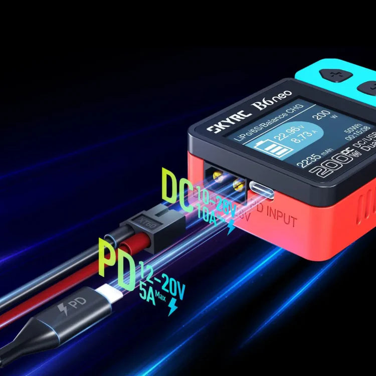 SKYRC B6 Neo 200W DC Smart Charger With DC/PD Dual Input