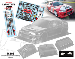 TC106 1/10 Mitsubishi Lancer Evolution 6 (190mm) (TOMMI Decal)