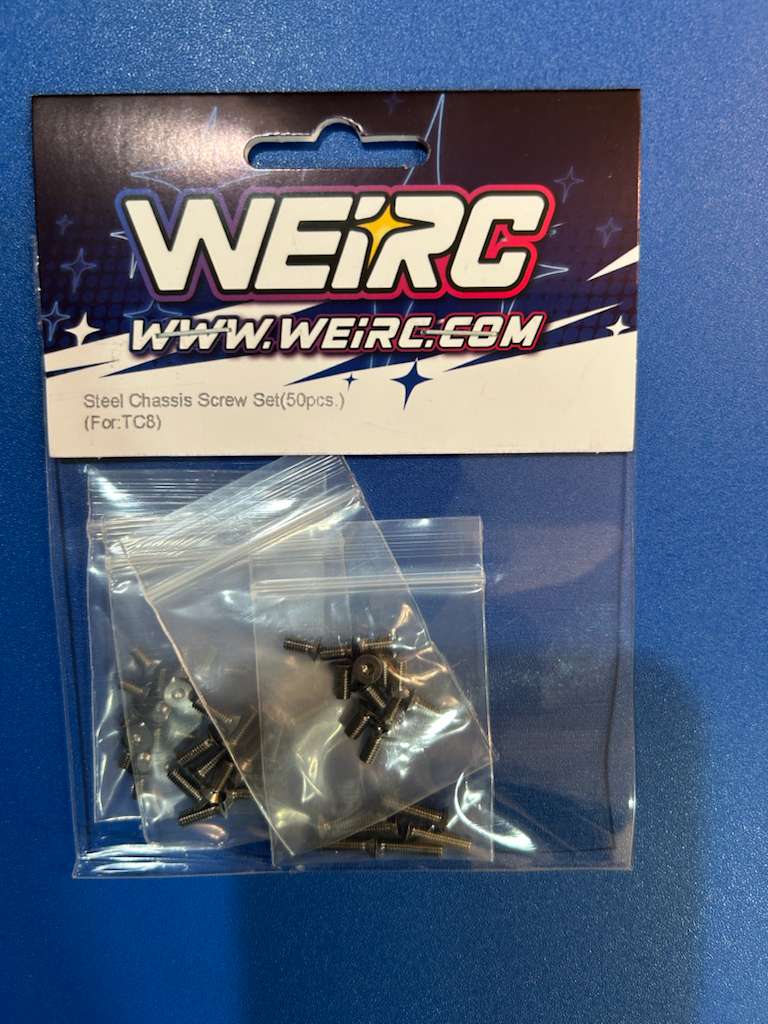 WEiRC Associated TC8 1.2 Steel Chassis Screw Set