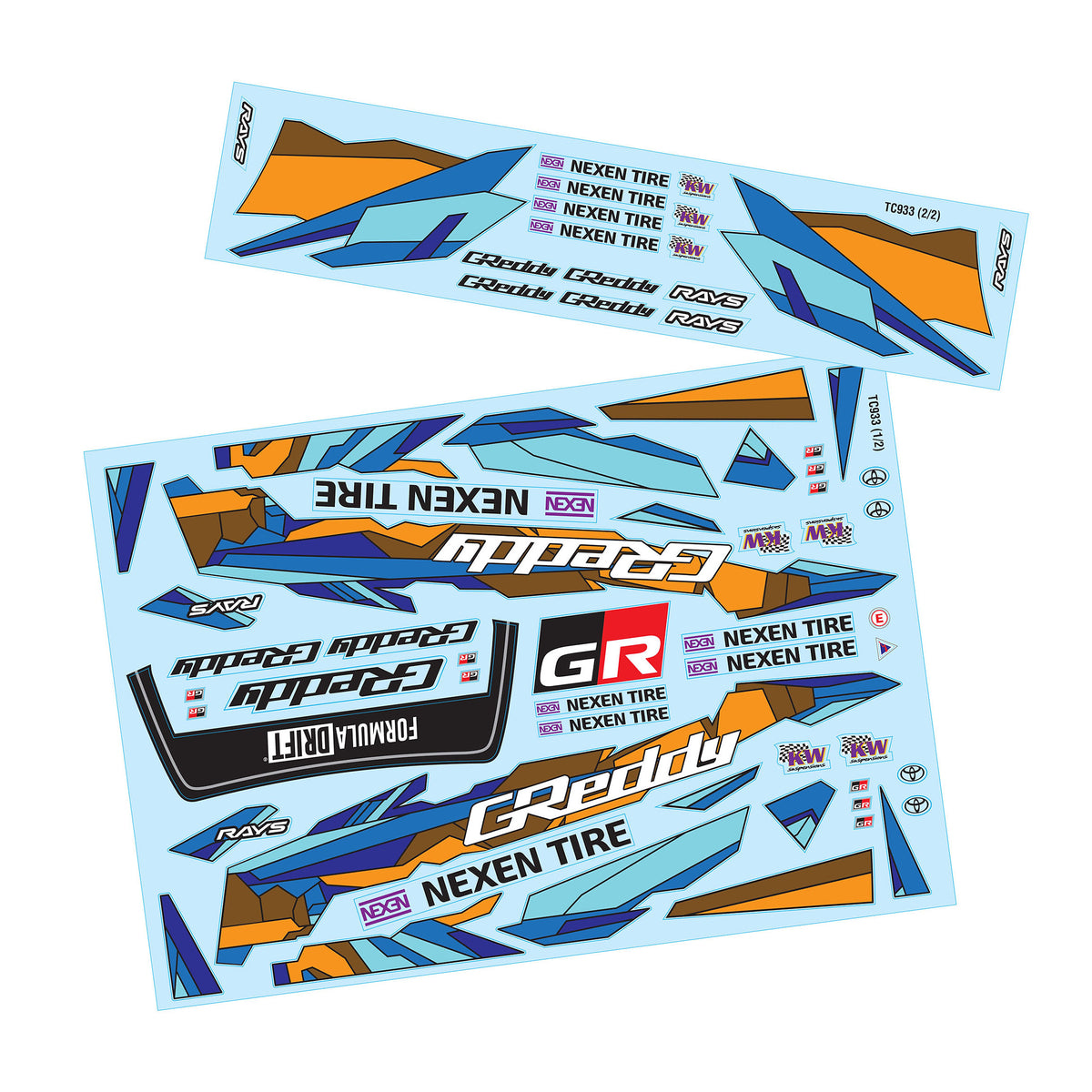 Greeddy Sticker TC933 1/10 GR86 Greddy Sticker, A4 – Interstate Hobby Sport