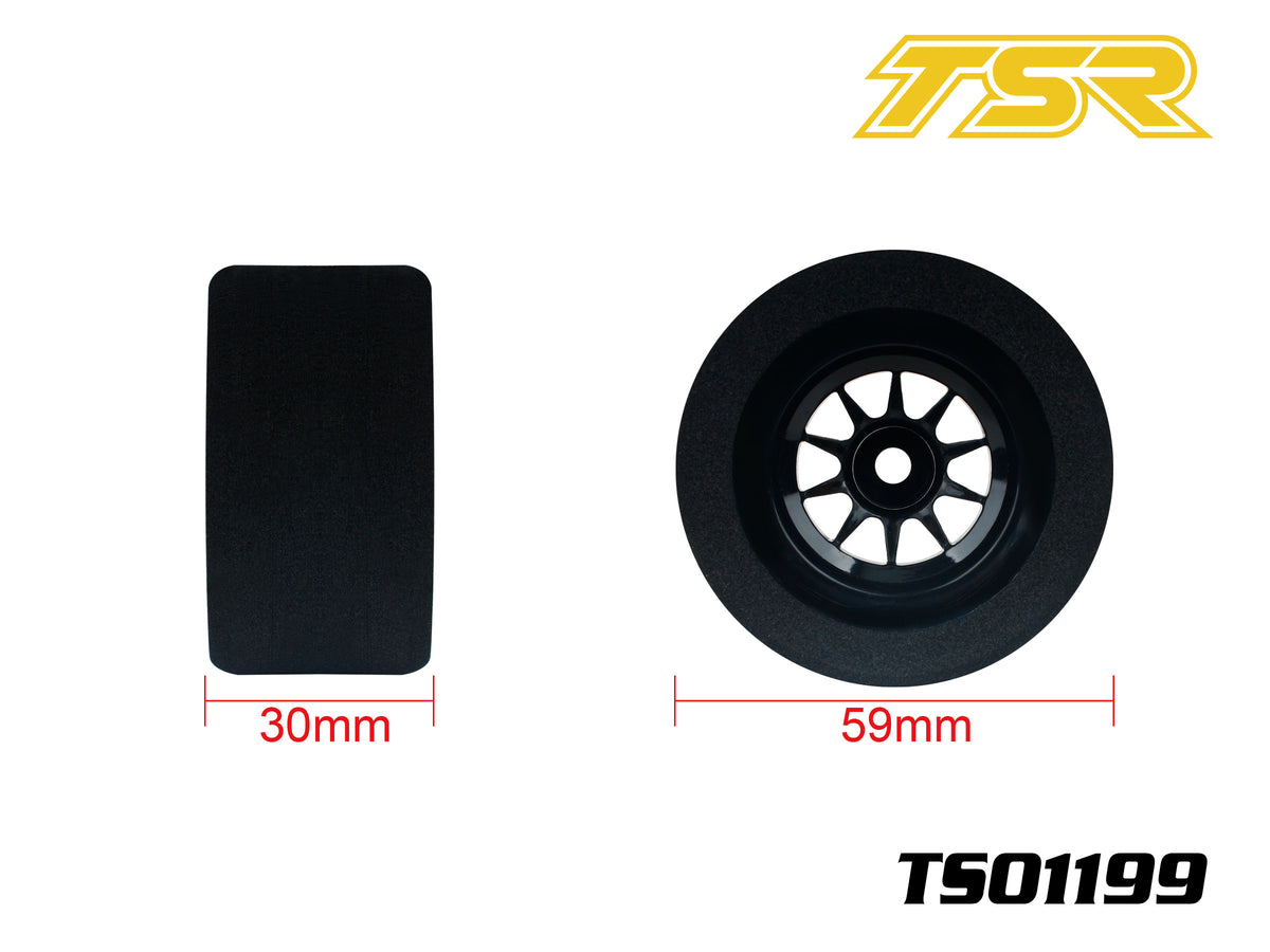 TS01199 1/10 Pre-Glued Foam Tire Front 35Sh