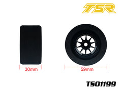 TS01199 1/10 Pre-Glued Foam Tire Front 35Sh