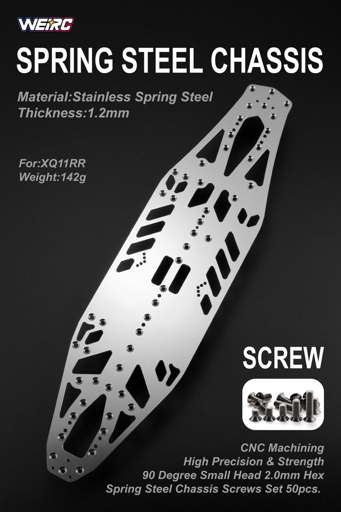 mapleracing WEiRC XQ11RR用スチールシャーシセット WEiRC 1.2mm Spring Steel Chassis Xpress XQ11RR – Interstate Hobby