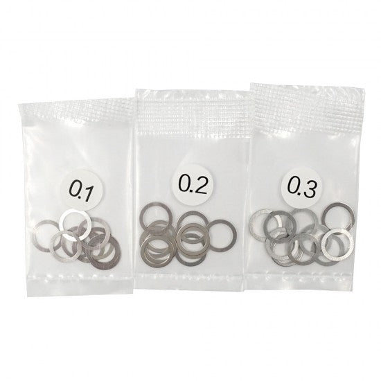 YA-0646 Yeah Racing 6x8mm Stainless Steel Spacer Set 0.1 0.2 0.3mm